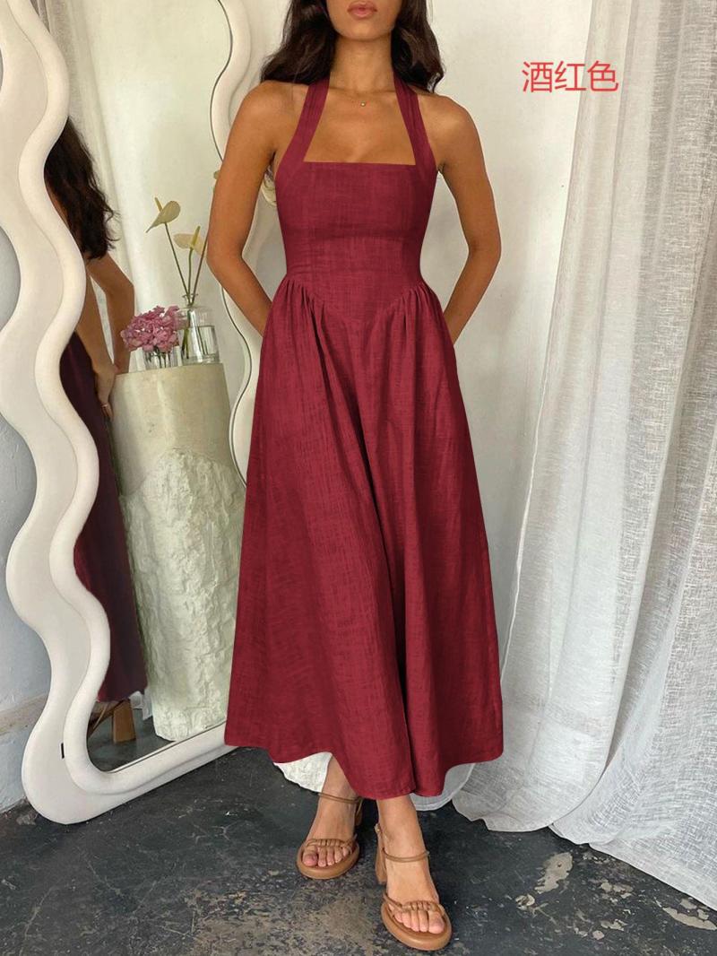 Damen Maxikleid mit sommerlichem Schnitt und süßen Spaghettiträgern EB