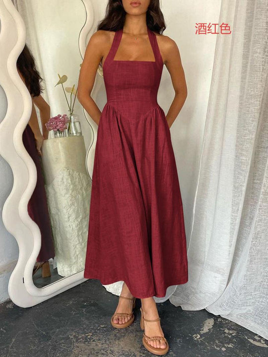 Damen Maxikleid mit sommerlichem Schnitt und süßen Spaghettiträgern EB