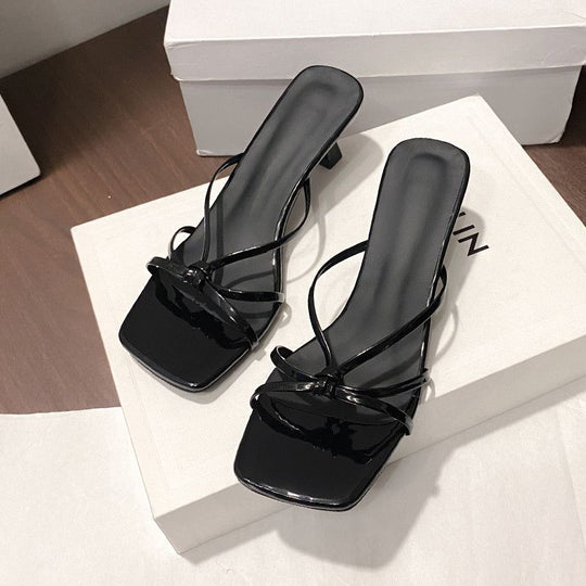 Damen elegante High Heel Sandalen mit verstellbarem Riemchen EB