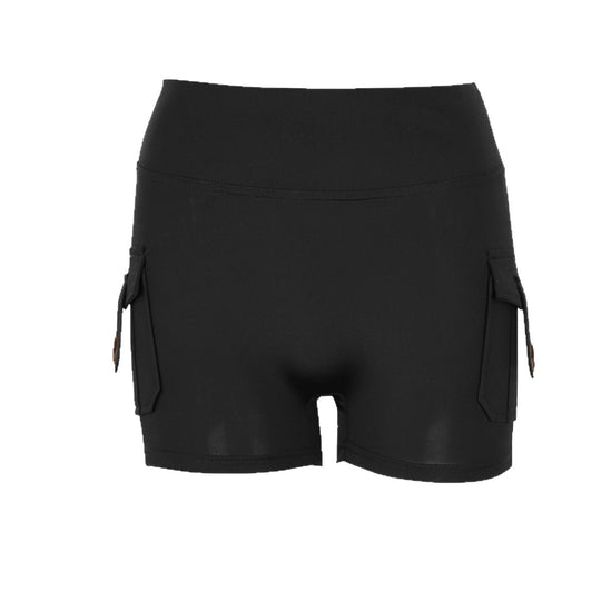 Damen Sportliche Shorts mit praktischen Seitentaschen und elastischem Bund EB