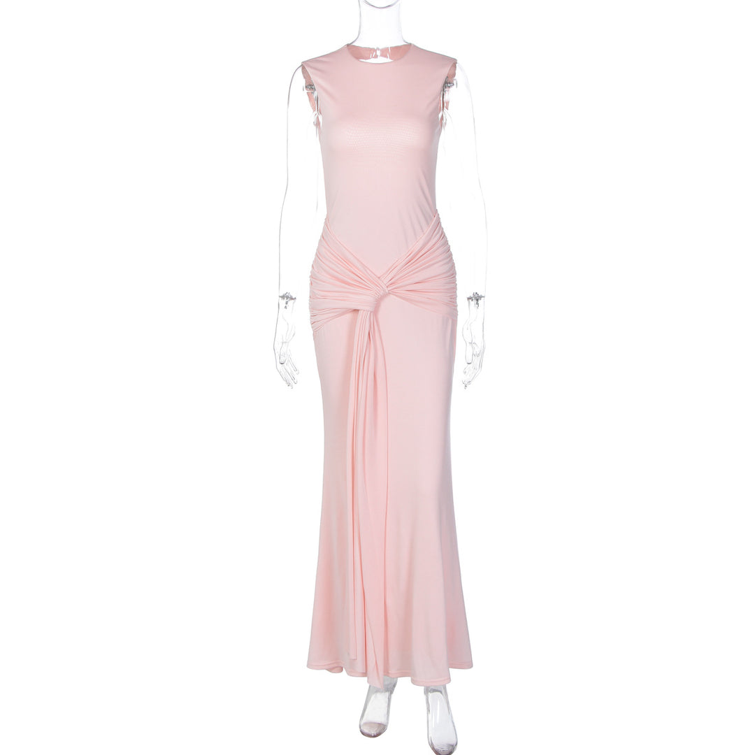 Damen Elegantes und figurbetontes Maxikleid mit Raffungen EB