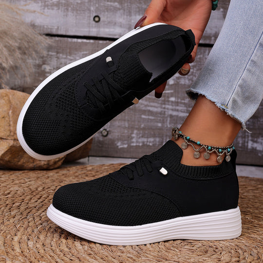 Damen komfortable Sneaker mit atmungsaktivem Obermaterial und flexiblem Fußbett EB