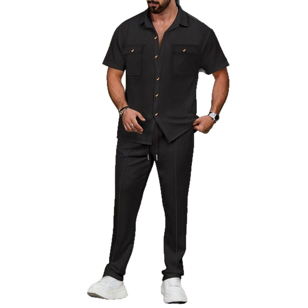 Herren Freizeitanzug mit modernem Streifenmuster und praktischen Taschen EB
