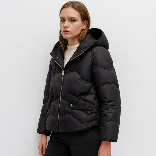 Damen Daunenjacke mit verstellbarem Kragen EB