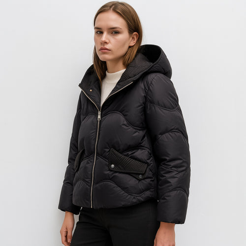 Damen Daunenjacke mit verstellbarem Kragen EB