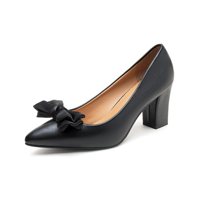Damen High Heel Pumps mit dekorativer Schleifenapplikation EB