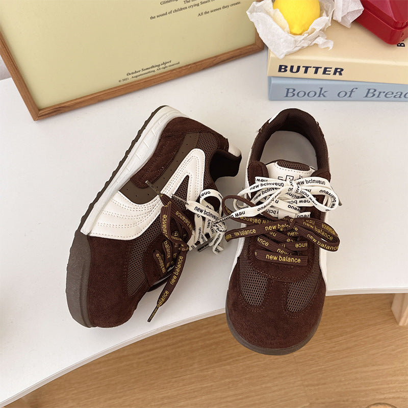 Damen Sneakers im einzigartigen Retro-Design mit hochwertigem Wildleder und atmungsaktiver Mesh-Oberfläche EB