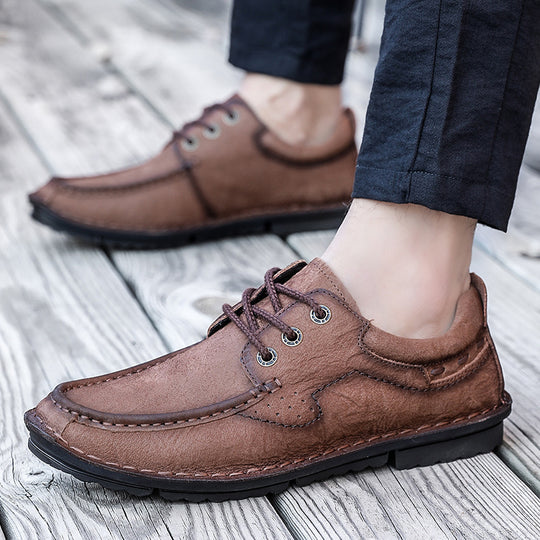 Herren Premium Mokassins mit hochwertigem Leder und rutschfester Sohle EB