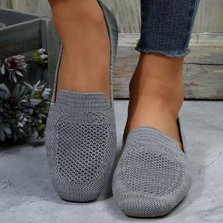 Damen Atmungsaktive Slip-On Ballerinas mit feinem Netzdesign EB