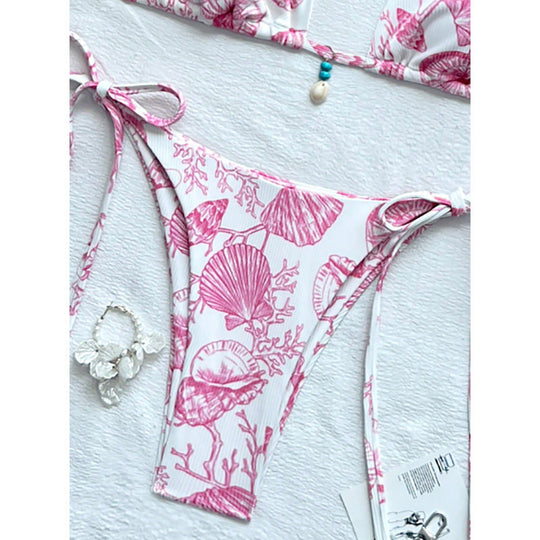 Damen Triangel-Bikini mit verspielten Muschel-Akzenten EB