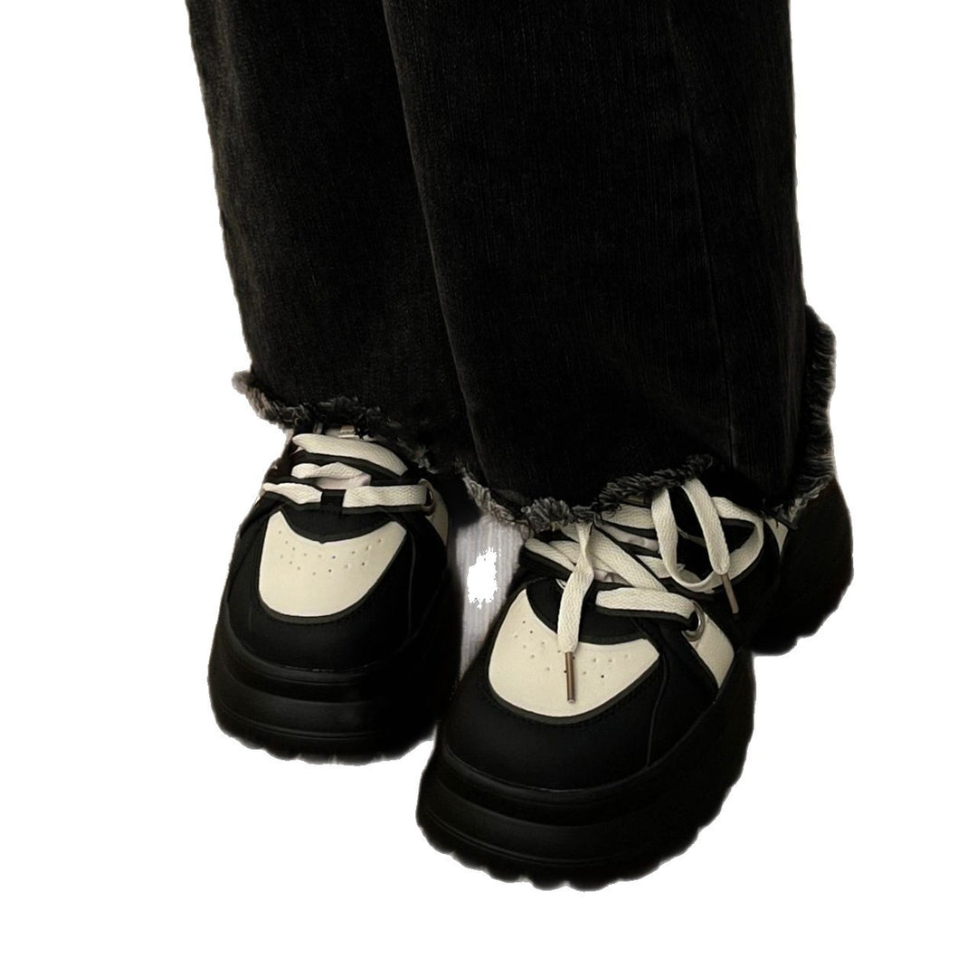 Damen Sportliche Chunky Sneakers mit rutschfester Laufsohle und atmungsaktivem Obermaterial EB