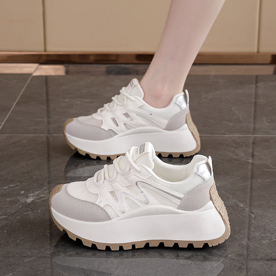 Damen Sportliche Chunky Sneakers mit atmungsaktiver Mesh-Oberfläche und komfortabler Dämpfung EB