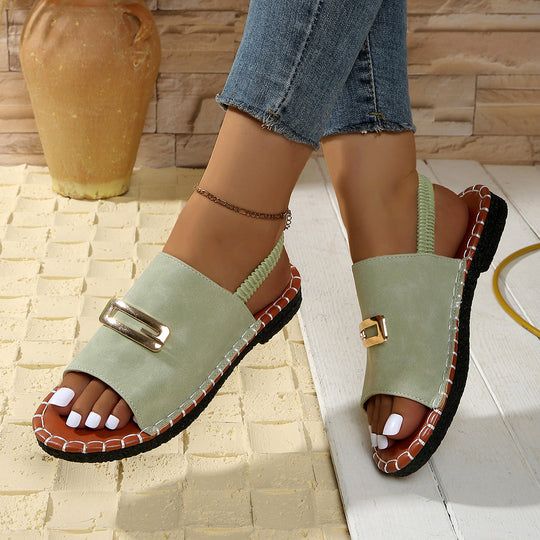 Damen Komfortable Sandalen mit modischem Schnallenverschluss und ergonomischer Fußbettung EB