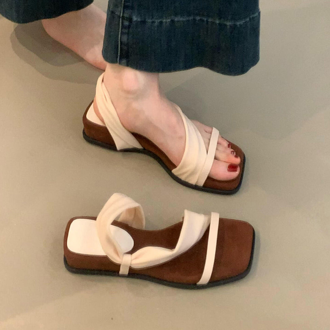 Damen modische Sandalen mit eleganten Riemen und attraktiven Leopardenmuster EB