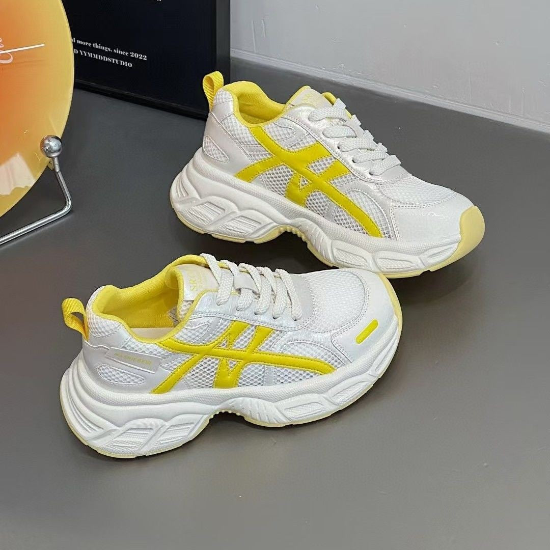 Damen Sportliche Casual Sneakers mit atmungsaktivem Obermaterial und dämpfender Sohle EB