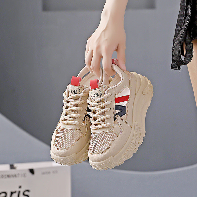 Damen Sportliche Chunky Sneakers mit atmungsaktivem Obermaterial und rutschfester Sohle EB