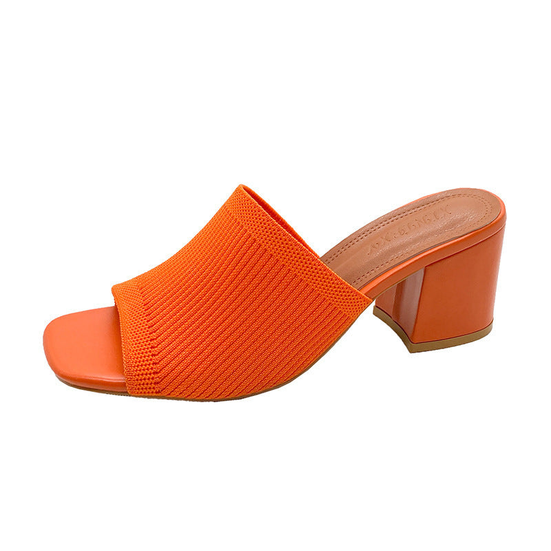 Damen Absatzschuhe mit komfortablem Strickdesign EB