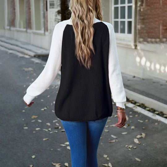 EB | Elegante Strickjacke mit Hohem Kragen Acryl Bequem, Warm
