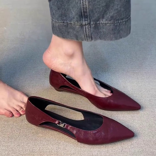 Damen Slingback-Ballerinas mit elegantem Cut-Out und bequemer Passform EB