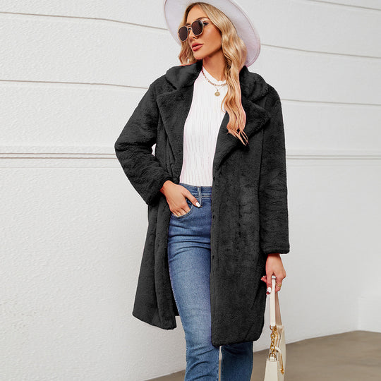 Damen Übergroße kuschelige Fleecejacke EB