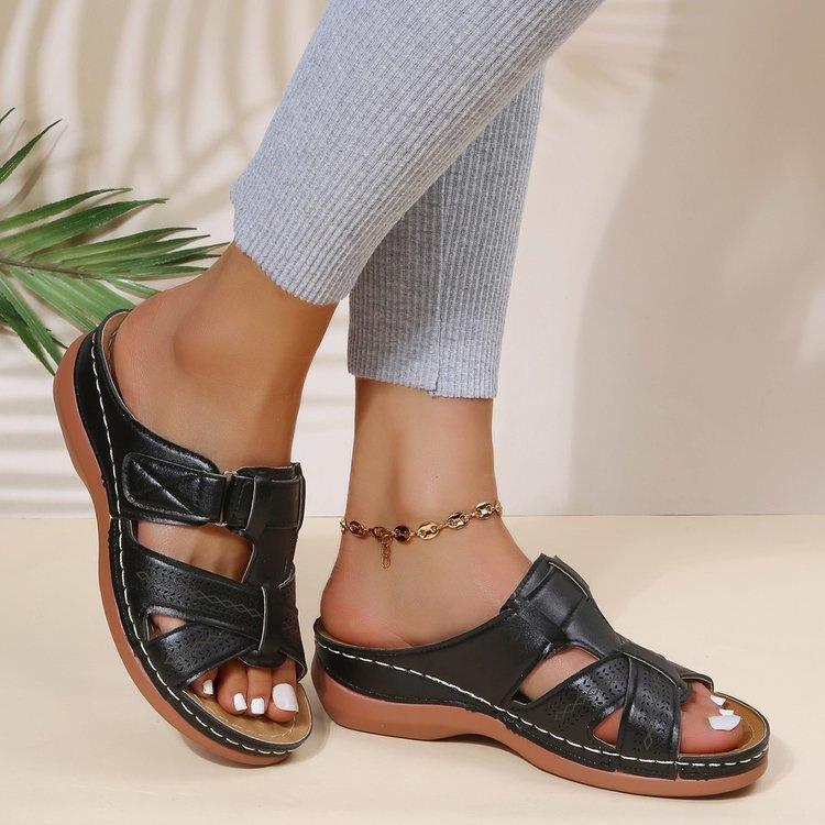 Damen bequeme Clogs mit verstellbarem Riemen und ergonomischem Fußbett EB