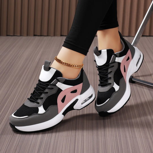 Damen Sportliche Luftpolster-Sneaker mit atmungsaktivem Mesh-Obermaterial EB