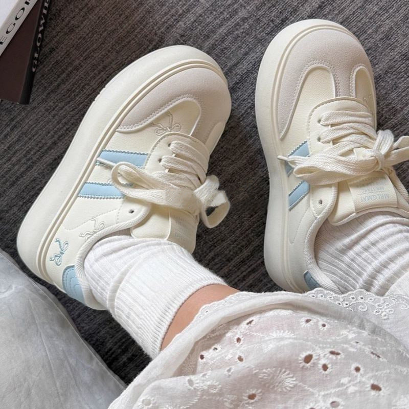 Damen Sportliche Sneakers mit dicker Sohle und trendigem Design EB