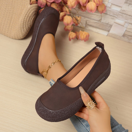 Damen bequeme Slip-On Schuhe mit rutschfester Sohle EB