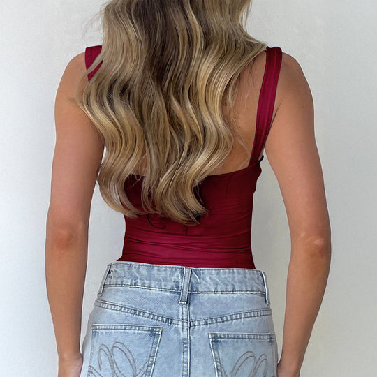 Damen Spitzen Trägertop mit raffiniertem Knoten-Design EB