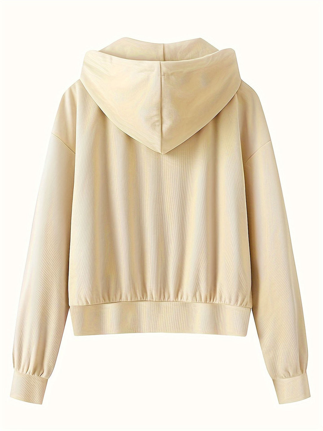 Damen sportlicher Kapuzenpullover mit Reißverschluss und elastischem Saum EB