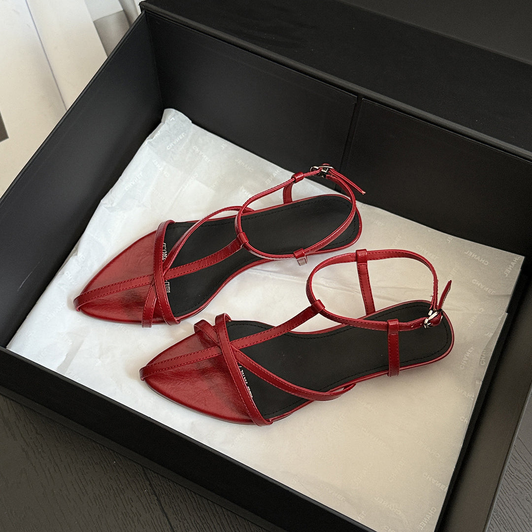 Damen elegante Badesandalen mit steigendem Absatz und schimmerndem Riemendesign EB