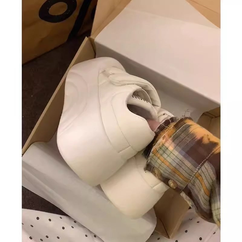 Damen Plattform Sneakers mit Klettverschluss EB