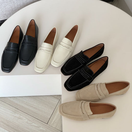 Damen Mokassins aus hochwertigem Wildleder mit eleganter Naht EB