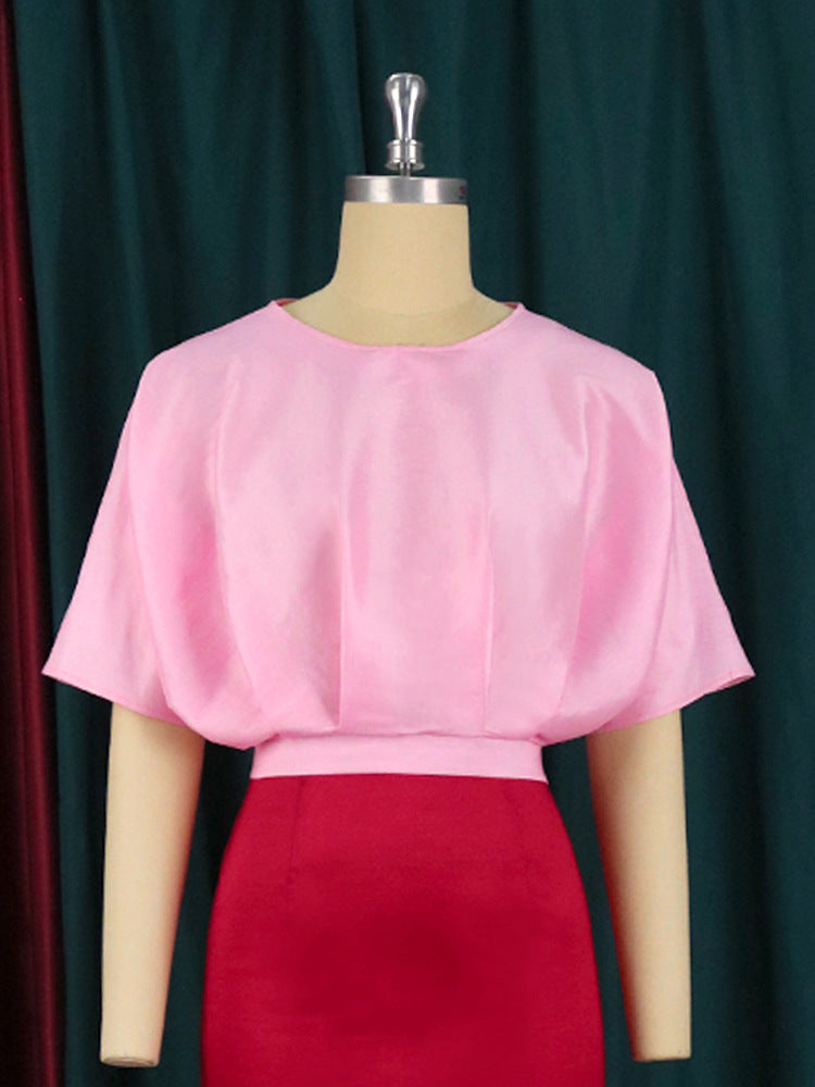 Damen Abendkleid mit voluminösen Puffärmeln und figurbetonter Silhouette EB
