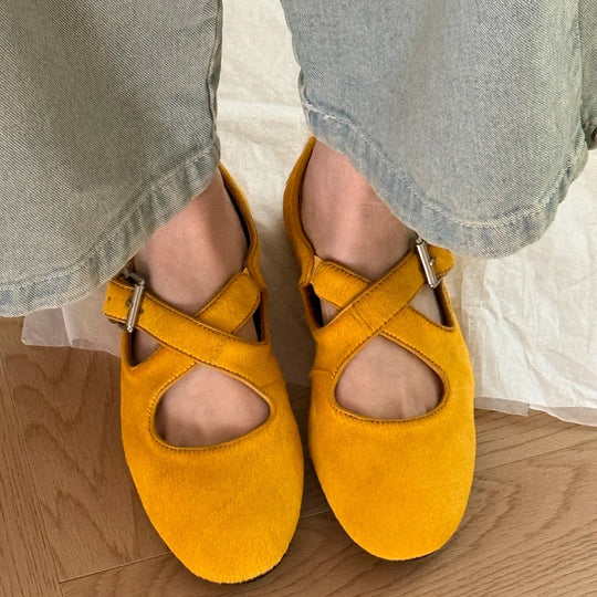Damen Ballerinas mit modischem Leopardenmuster und dekorativem Schnitt EB