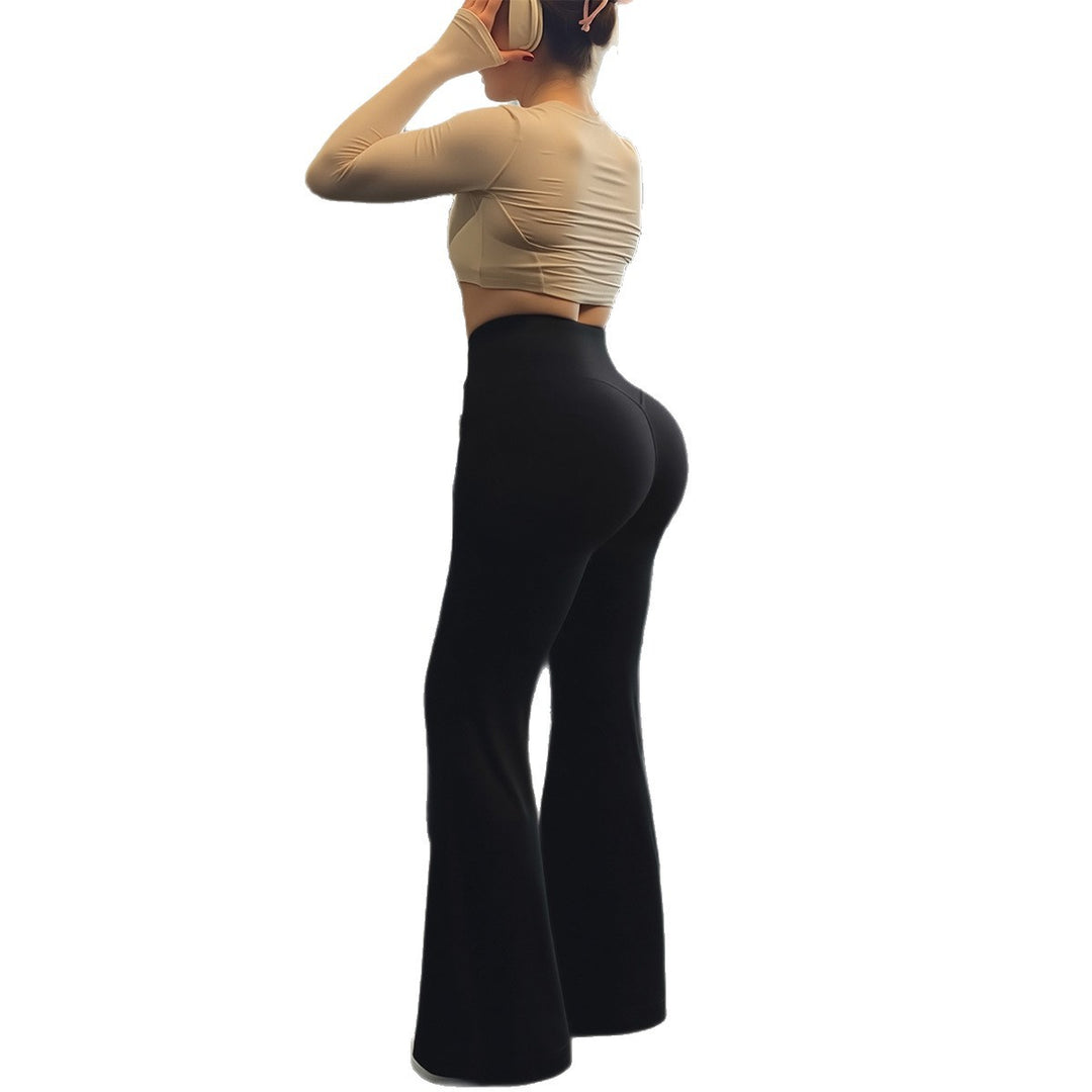 Damen Hoch sitzende Yoga-Hosen mit Ellbogen-Design und Figur formender Passform EB