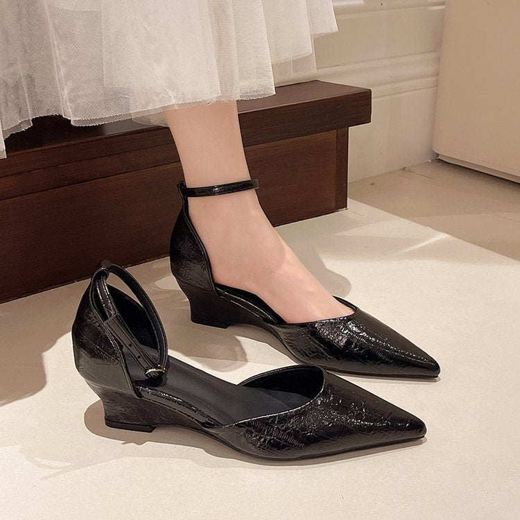 Damen elegante Slingback-Pumps mit transparentem Riemendesign und schickem Blockabsatz EB
