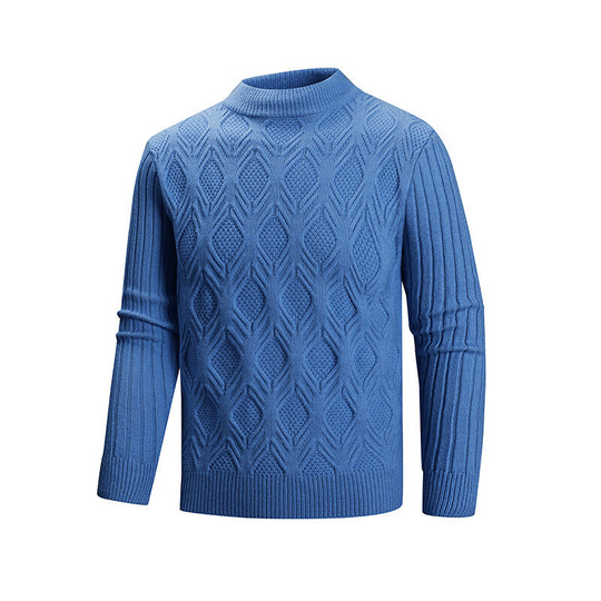 Herren Rollkragenpullover mit strukturierter Strickoberfläche EB