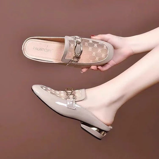 Damen elegante Slipper mit modischen Verschlussdetails EB