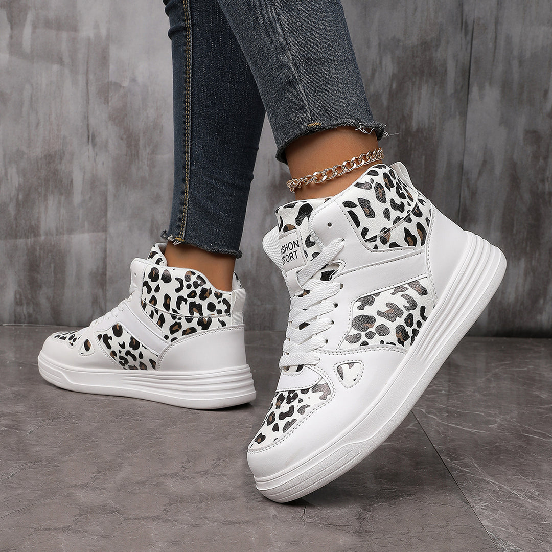 Damen Hochmodische Sneaker im Leoparden-Design EB