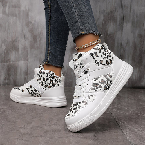 Damen Hochmodische Sneaker im Leoparden-Design EB
