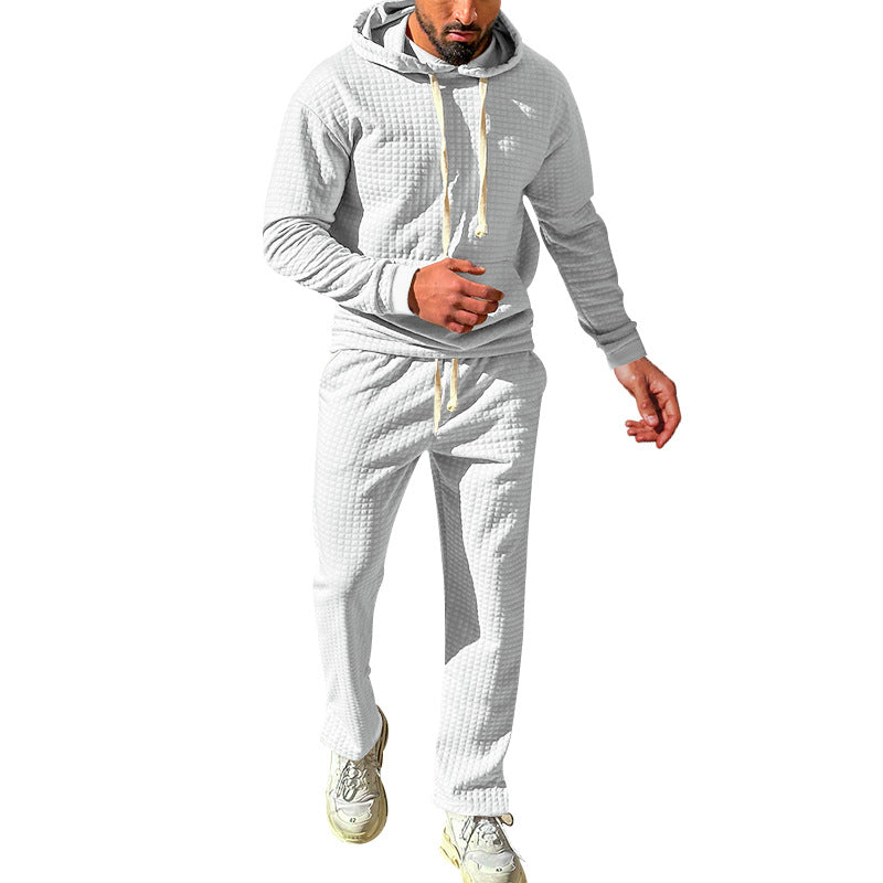 Herren Sportlicher Fleeceanzug mit modernem Strukturdesign und praktischer Kapuze EB