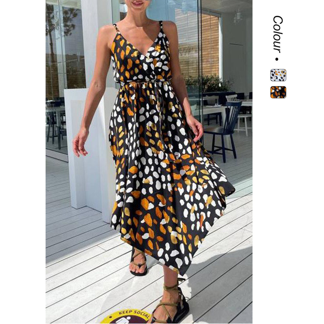 Damen Maxikleid mit elegantem Wickeldesign und modischen Rüschendetails EB