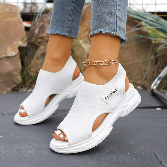 Damen Sportliche Sandalen mit atmungsaktiver Textiloberfläche und rutschfester Sohle EB