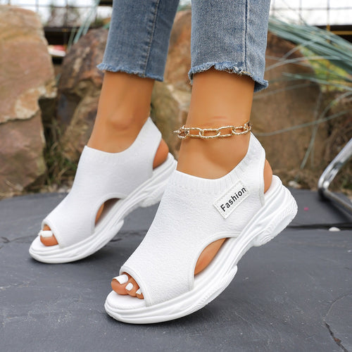 Damen Sportliche Sandalen mit atmungsaktiver Textiloberfläche und rutschfester Sohle EB