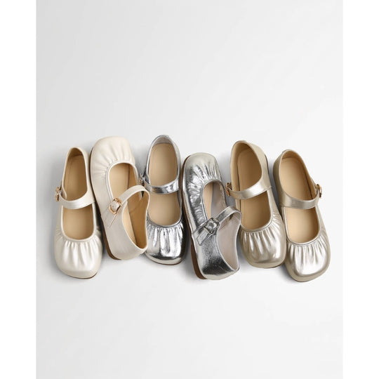 Damen Ballerina-Pumps mit modischem Riemchen und komfortablem Fußbett EB