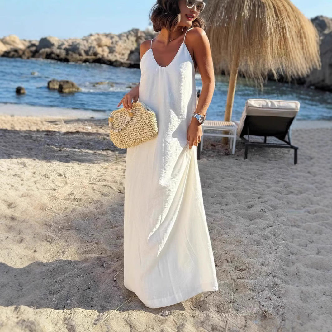 Damen Strandkleid mit Rückenausschnitt EB