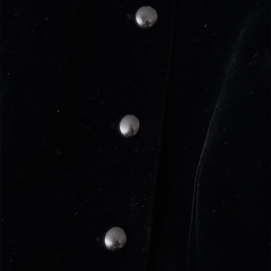 Damen nan taillierte Samtjacke mit Stehkragen Cut-Out und asymmetrischem Schößchen EB