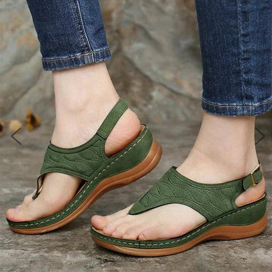 Damen Sommer-Sandaletten mit ergonomischem Fußbett und verstellbarem Riemendesign EB