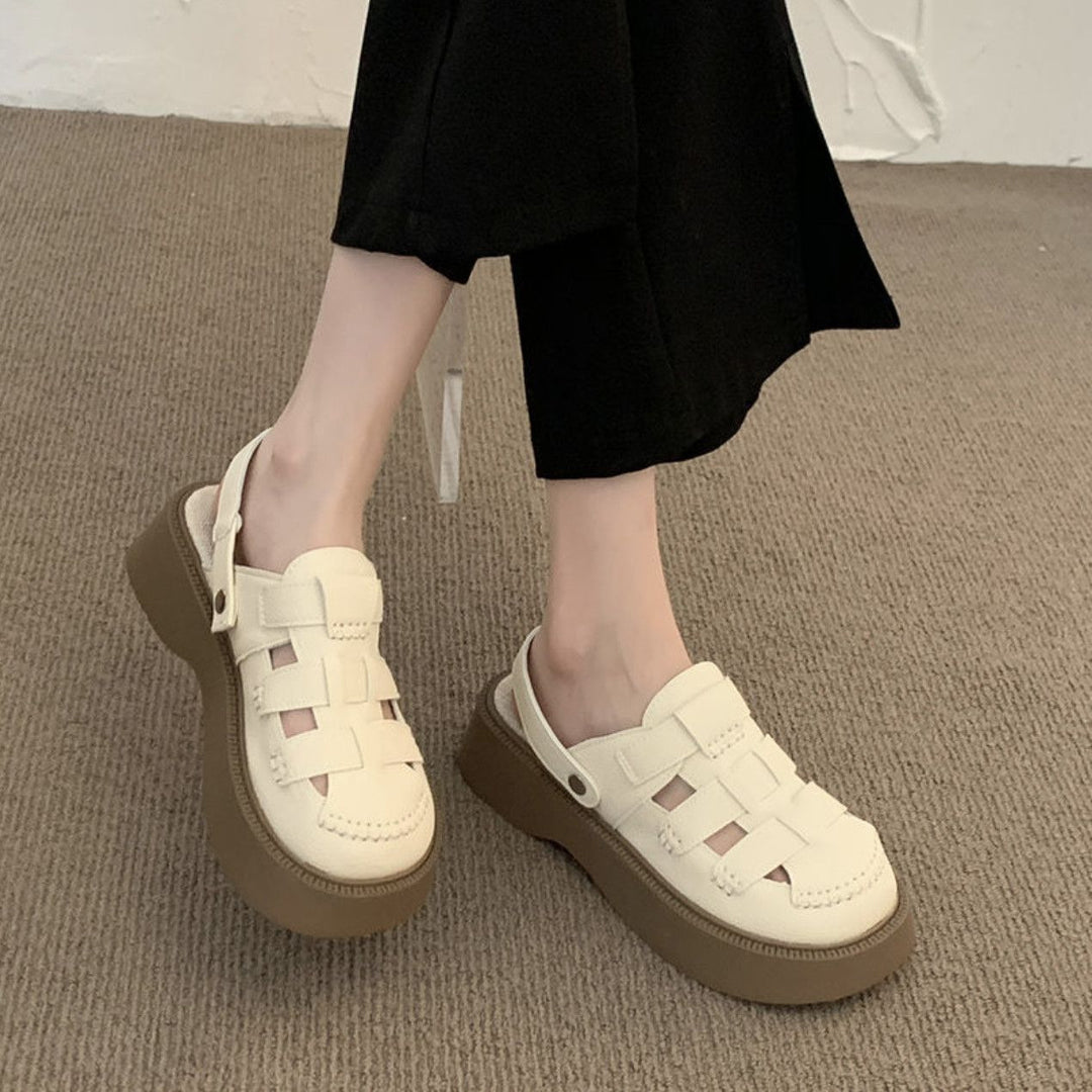 Damen Plateau-Sandalen mit modischem Riemendesign und ergonomischer Sohle EB